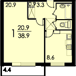 1-комнатный