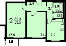 2-комнатный